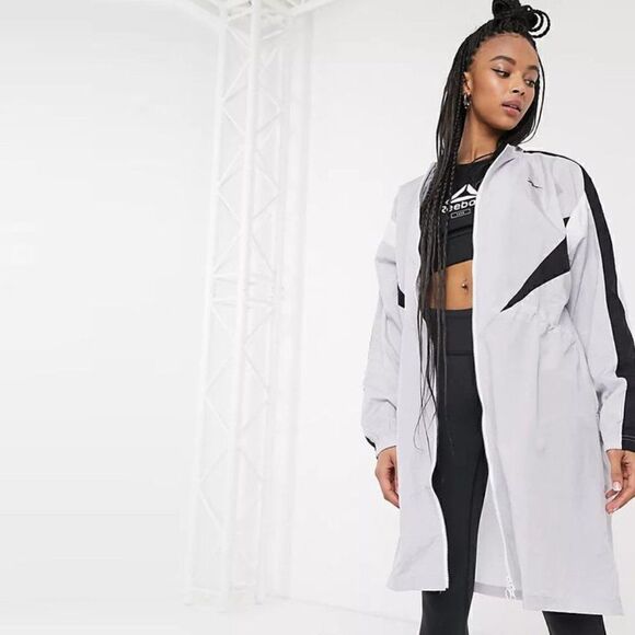 NEW Reebok Training Woven Long Windbreaker Jacket - Picture 2 of 7